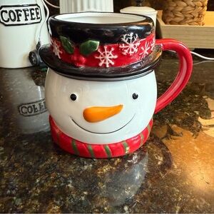 St. Nicholas Square Snowman Mug - Red, Black, White